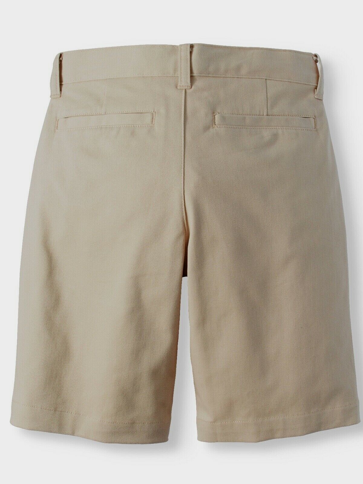 Wonder Nation Boys School Uniform Super Soft Flat Front Shorts, Warm Beige, 16