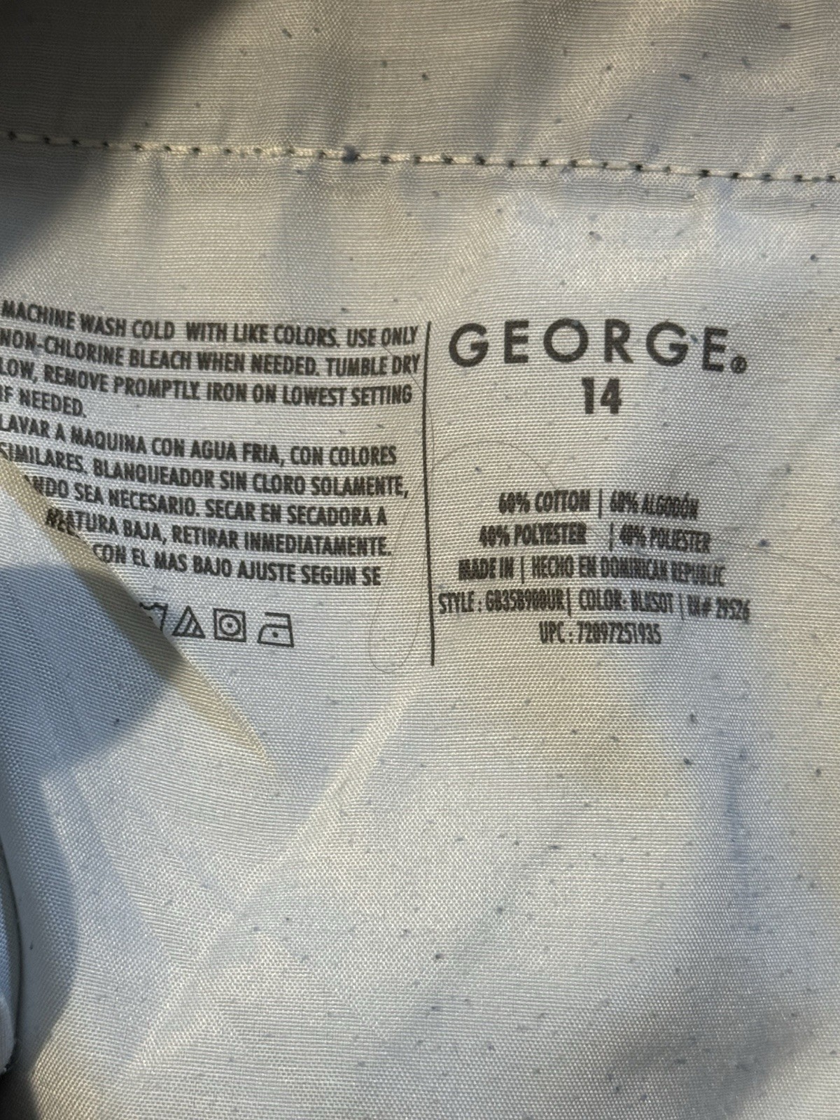 George Boys Cotton Blend Black Straight Fit School Uniform Pants 14