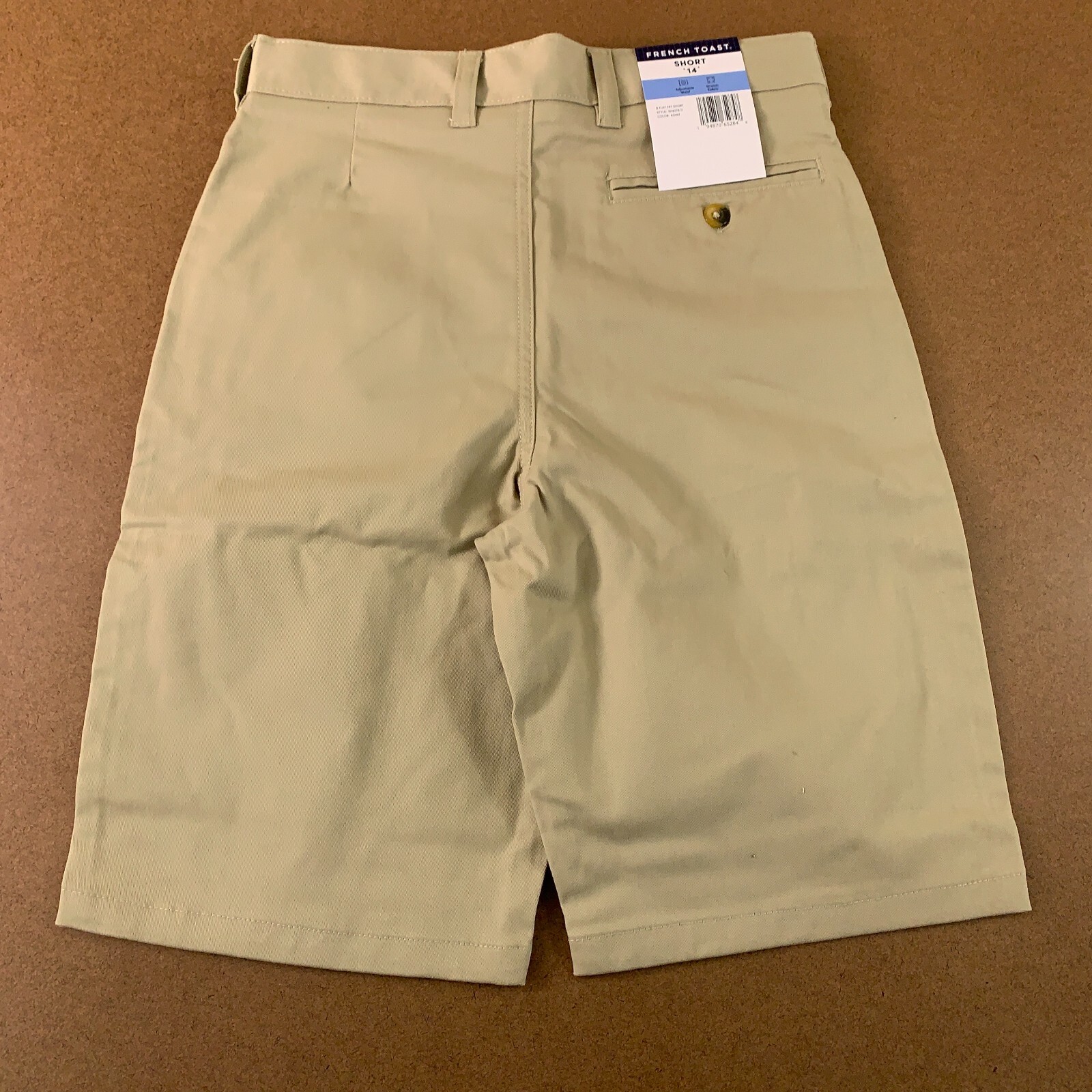 French Toast Boys Size 14 Khaki Flat Front Uniform Shorts NWT