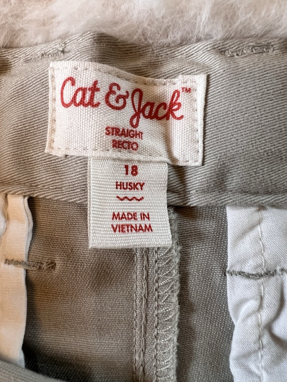 Cat & Jack Boys Size 18 Husky School Uniform Pants Tumbleweed New