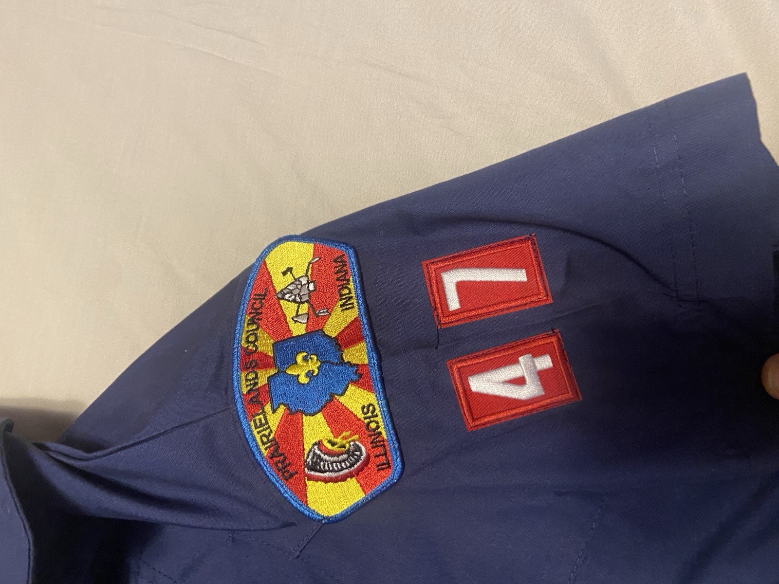 Boy Scouts Shirt Youth M Blue Uniform Top Official Youth Shirt Patches Boys