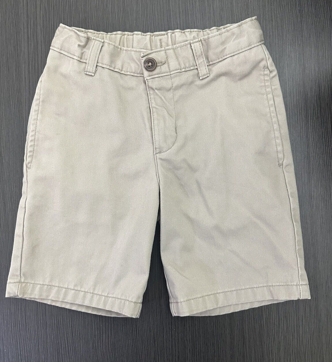 CHAPS Boys Khaki Shorts School Uniform Flat Front Size 5