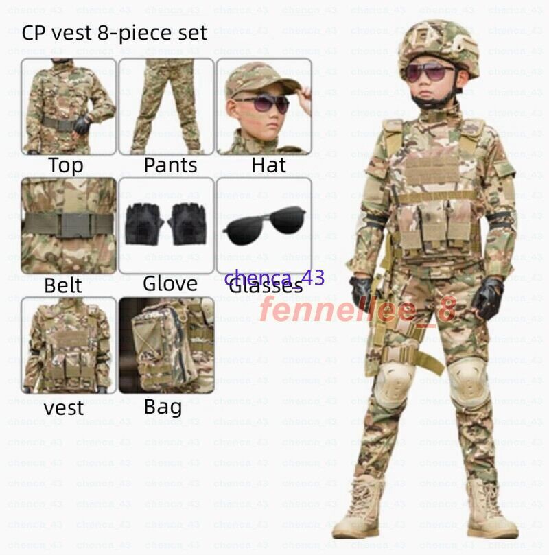 Children’s Spring Autumn Camouflage Suit Special Forces Tactic Training Uniform
