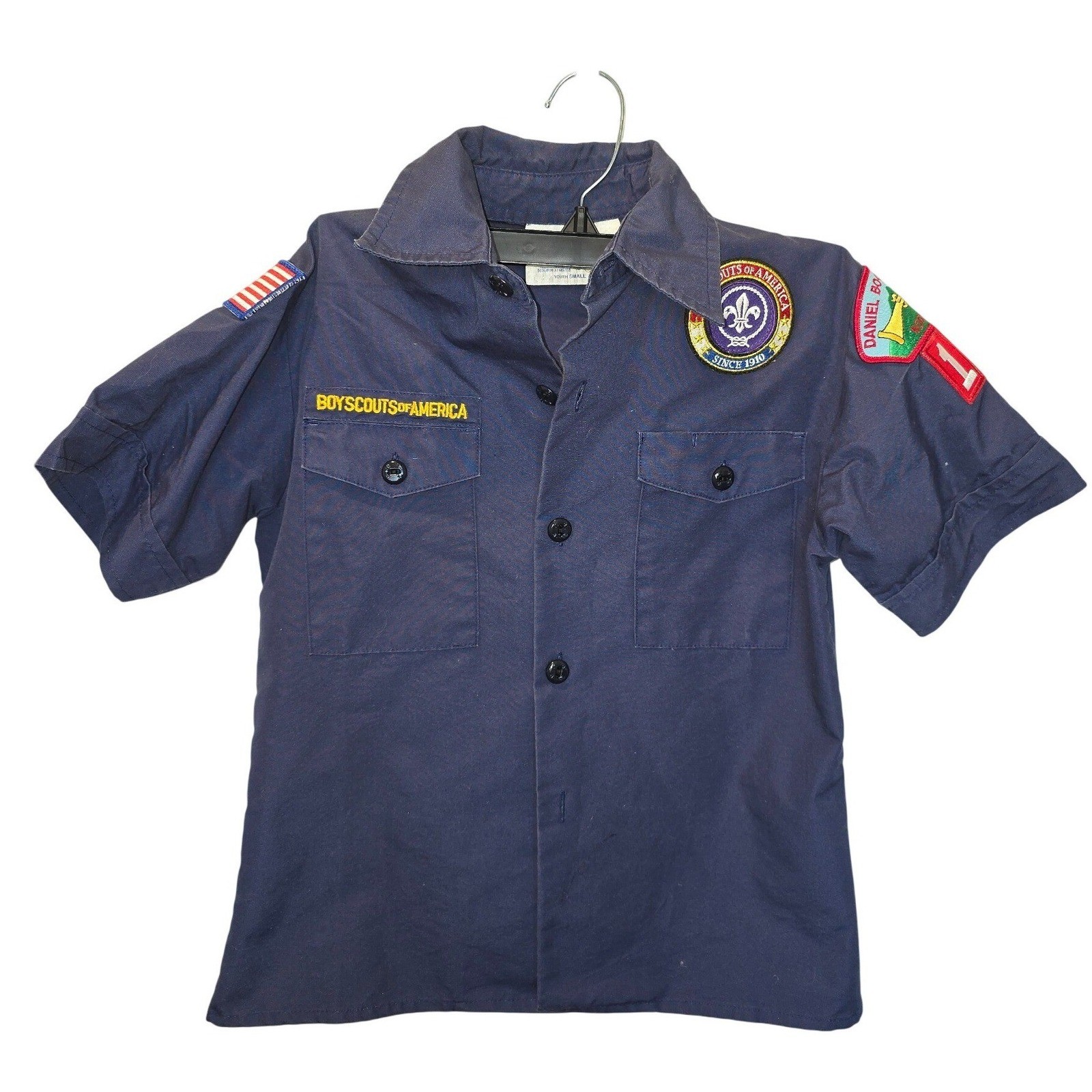 Boy Scouts of America Youth Small Navy Bl Uniform Shirt Daniel Boone Council 101