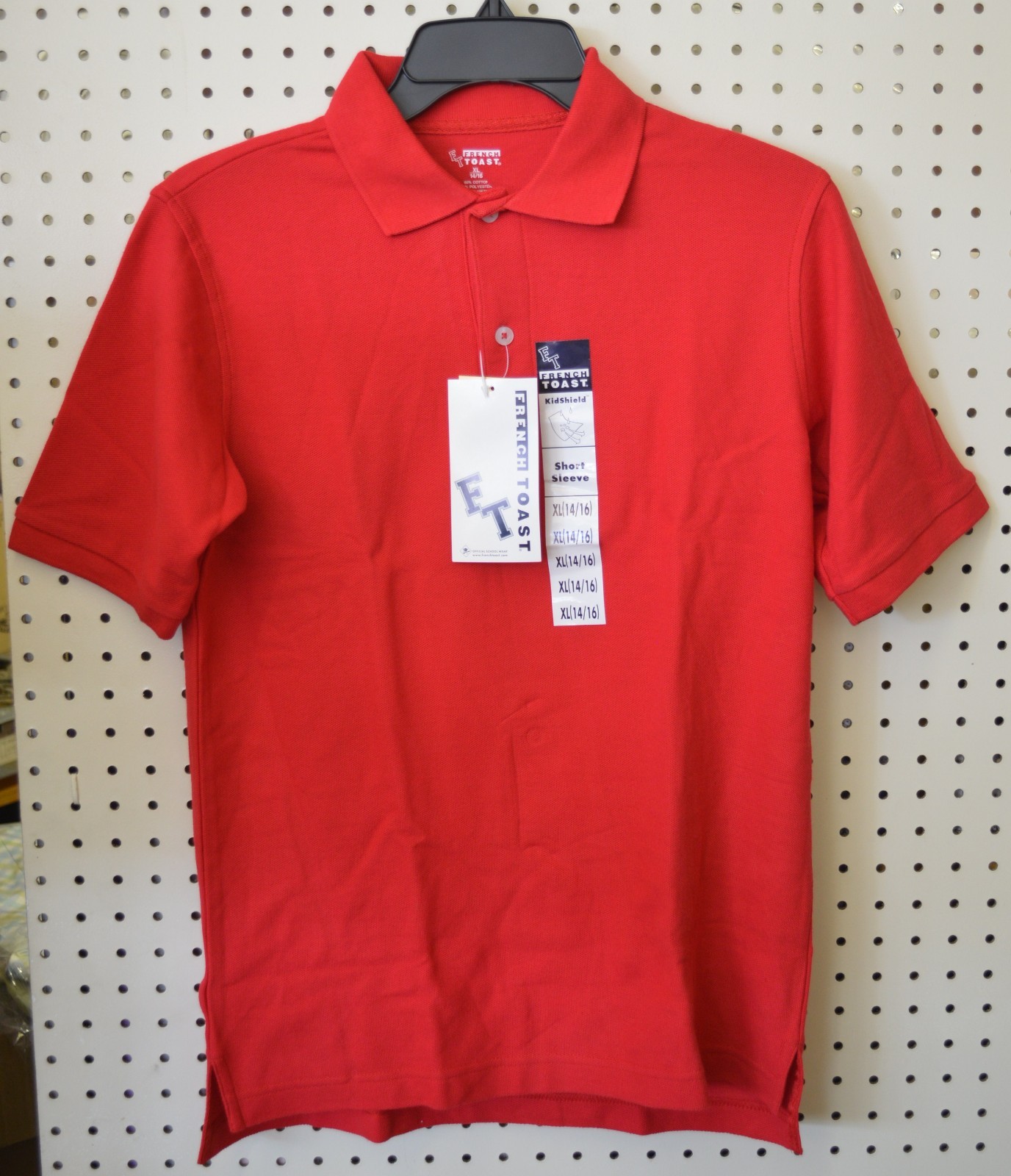 French TOAST POLO Shirt White RED NAVY BLUE 4 – 20 Short Sleeve UNIFORM S – XL