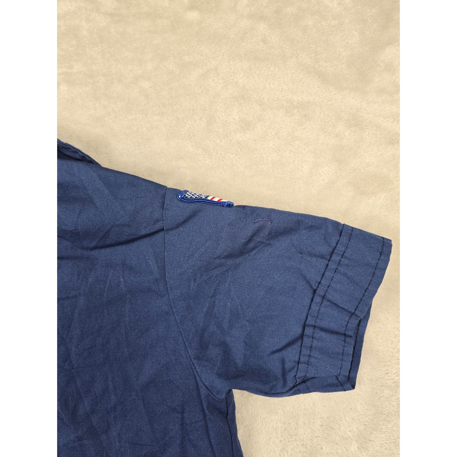 Boy Scouts of America Shirt Kids Youth M 10-12 Blue Patches USA Made Gorpcore