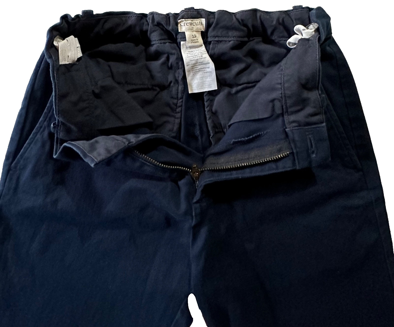 Crewcuts Boy’s Navy Blue School Uniform Chino Pants Size 12 Flat Front-EUC!