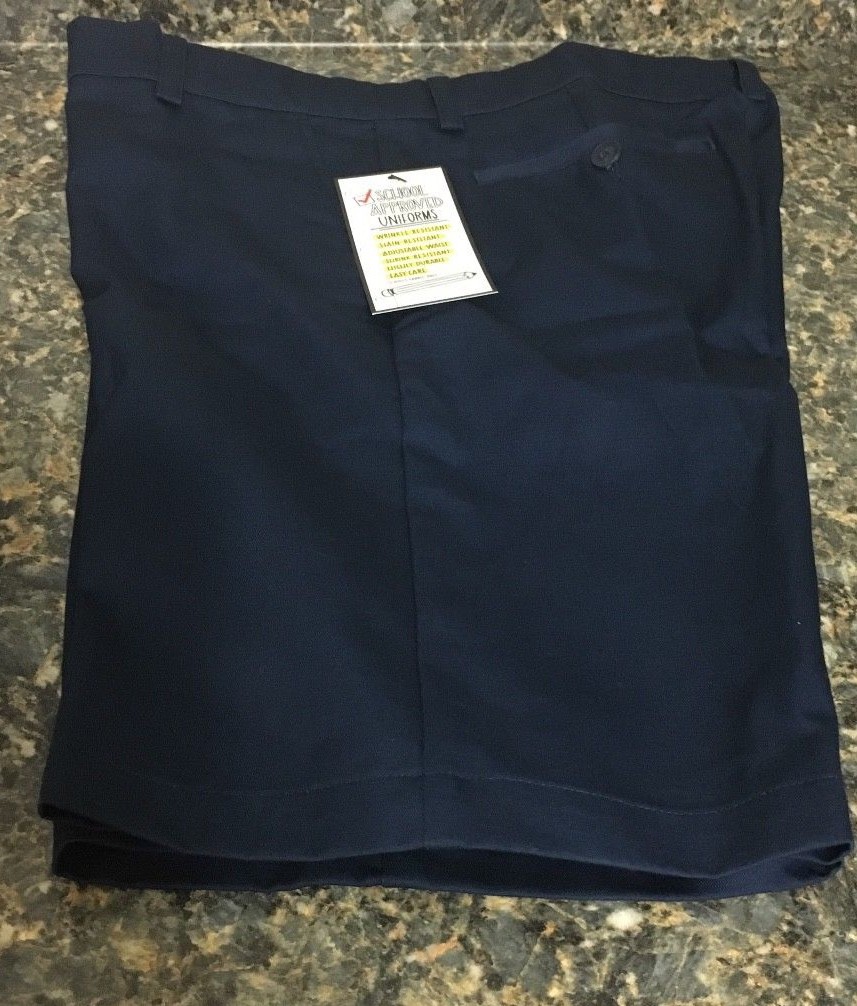 Slazenger Stain Resistant School/Casual Boys Shorts Navy Blue, Size L, YBU401