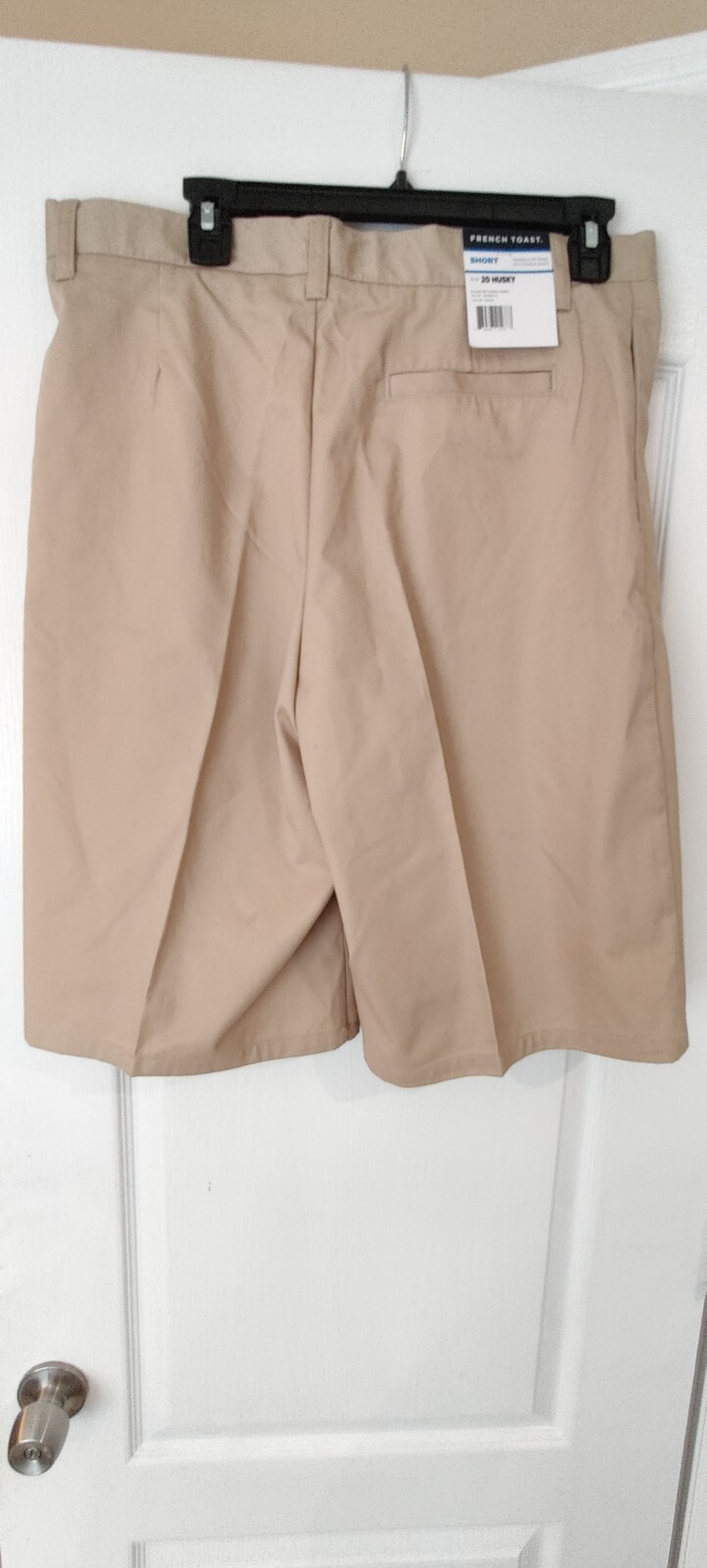 BOYS 20 Husky KHAKI FRENCH TOAST SCHOOL UNIFORM SHORTS ADJUSTABLE WAIST