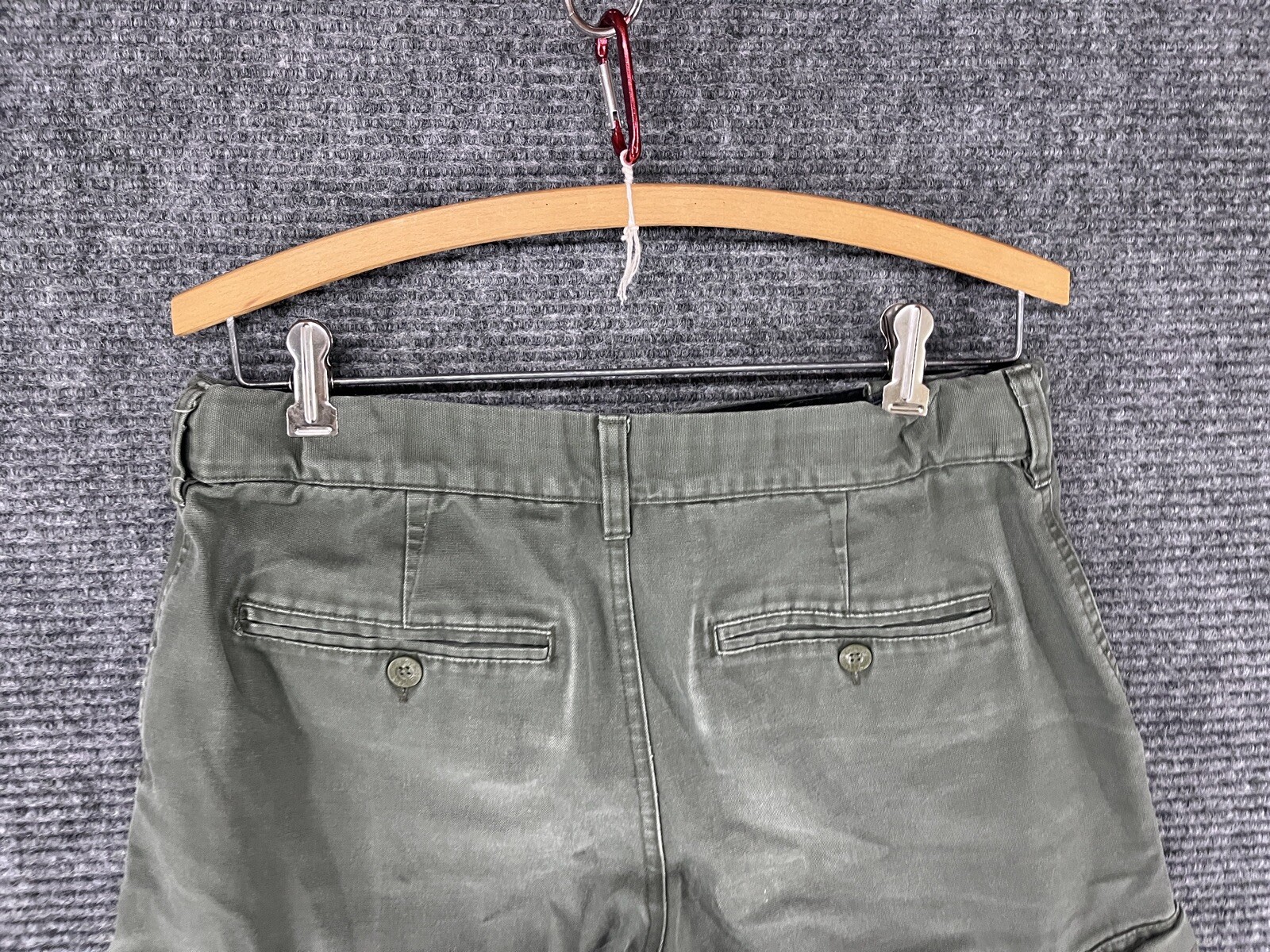 BOY SCOUTS Convertible Cargo Shorts Uniform Green Zip Off Youth Size 33 NO PANTS