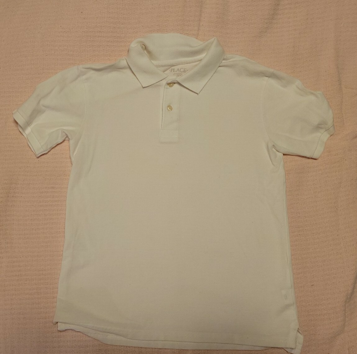 Lot of 2*Childrens Place*Uniform Polo Shirts*White*Gray*Large*10/12