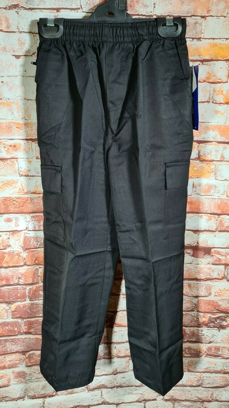 BNWT Boys Sz 6 LWR Brand Navy Blue Elastic Waist Cargo Side Pocket School Pants