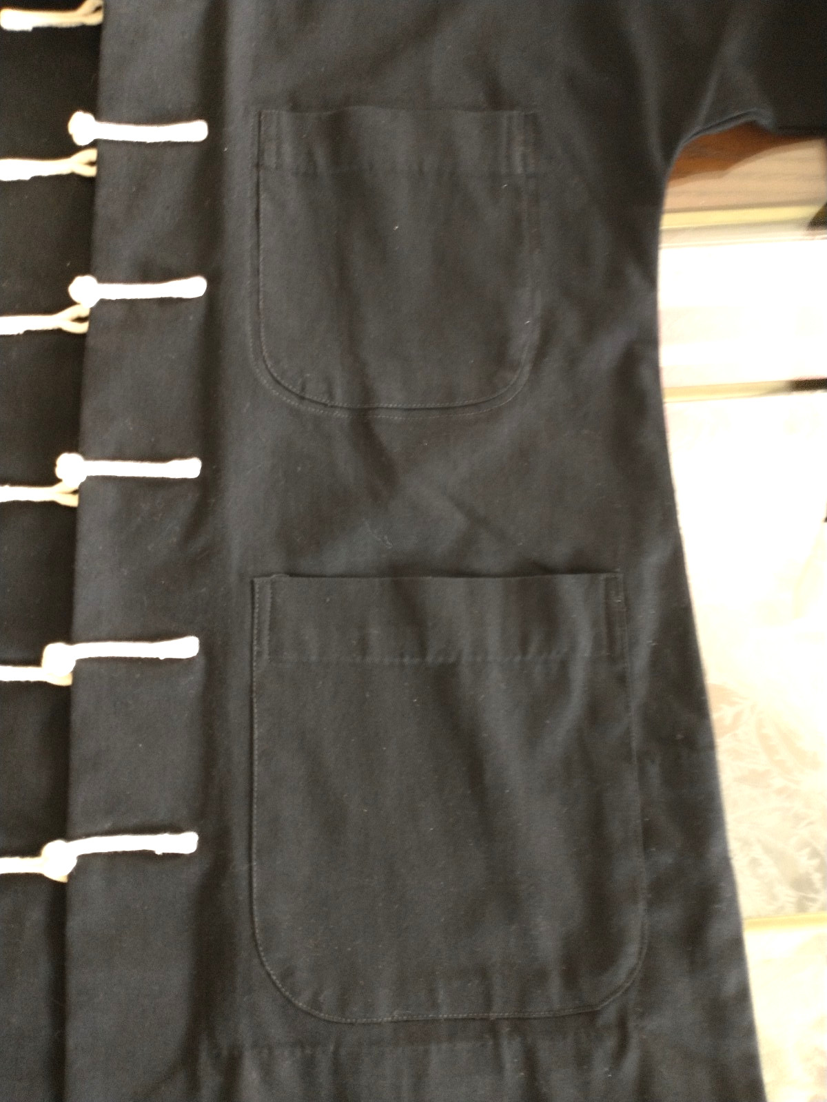 Vintage Da Di Tang Jacket Black W/Frog Buttons Mandarin Collar Boys 14 Bruce Lee
