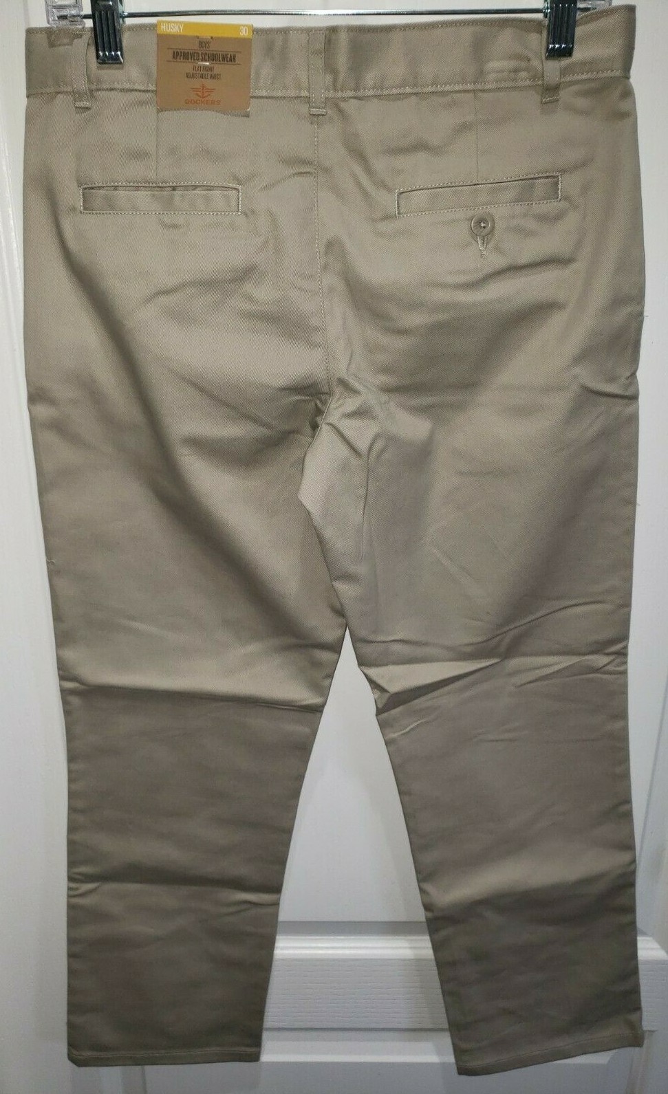 DOCKERS boys NEW NWT 30 husky school UNIFORM KHAKI PANTS stretch MSRP 36.00 NICE