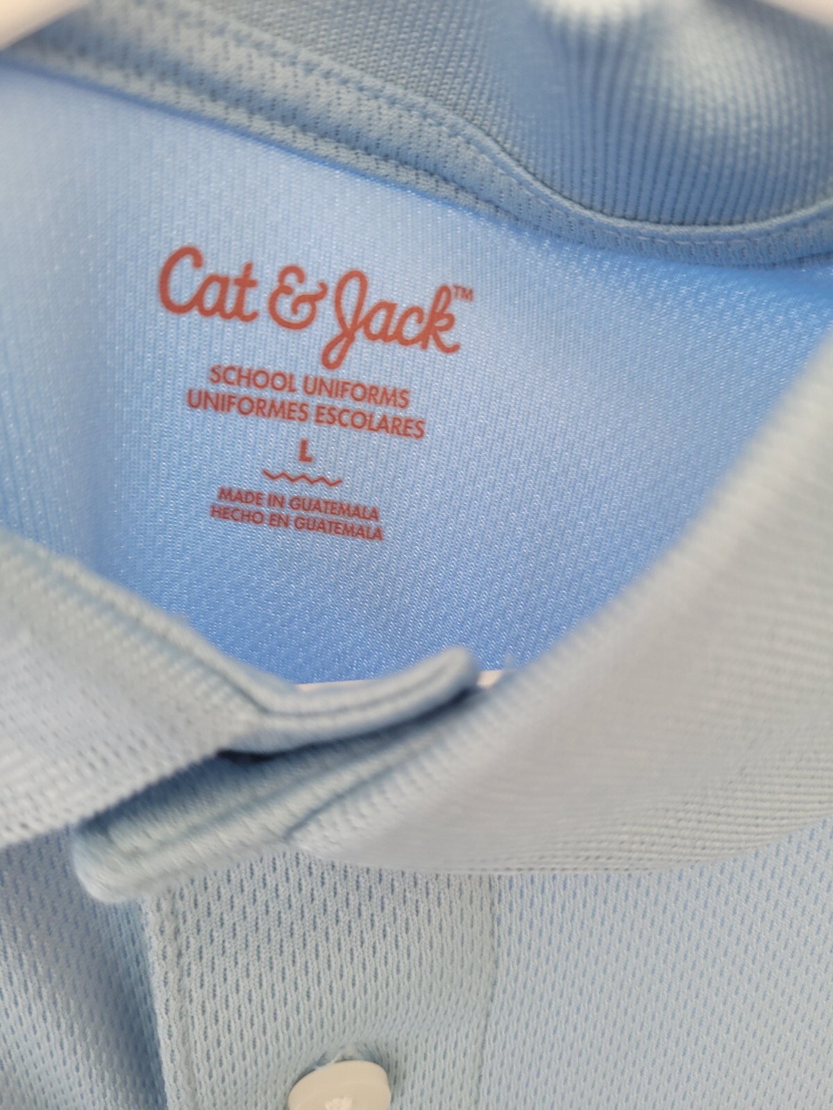 Lot of 2 Boys Large (10) Cat & Jack Polo polos shirts uniform uniforms school