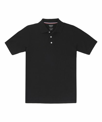 French Toast Boys School Uniform Short Sleeve Polo Shirt NWT Size L 10/12 Black