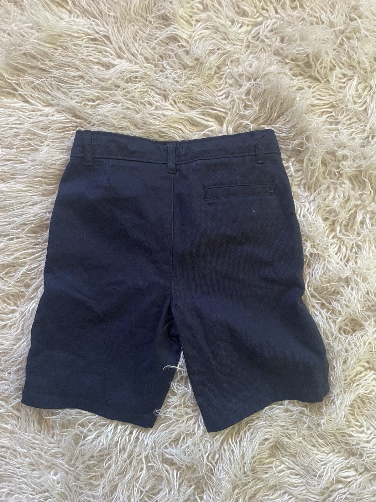 Nautica Boys Uniform Shorts Navy Size 7 Regular Cotton Spandex Button Pockets