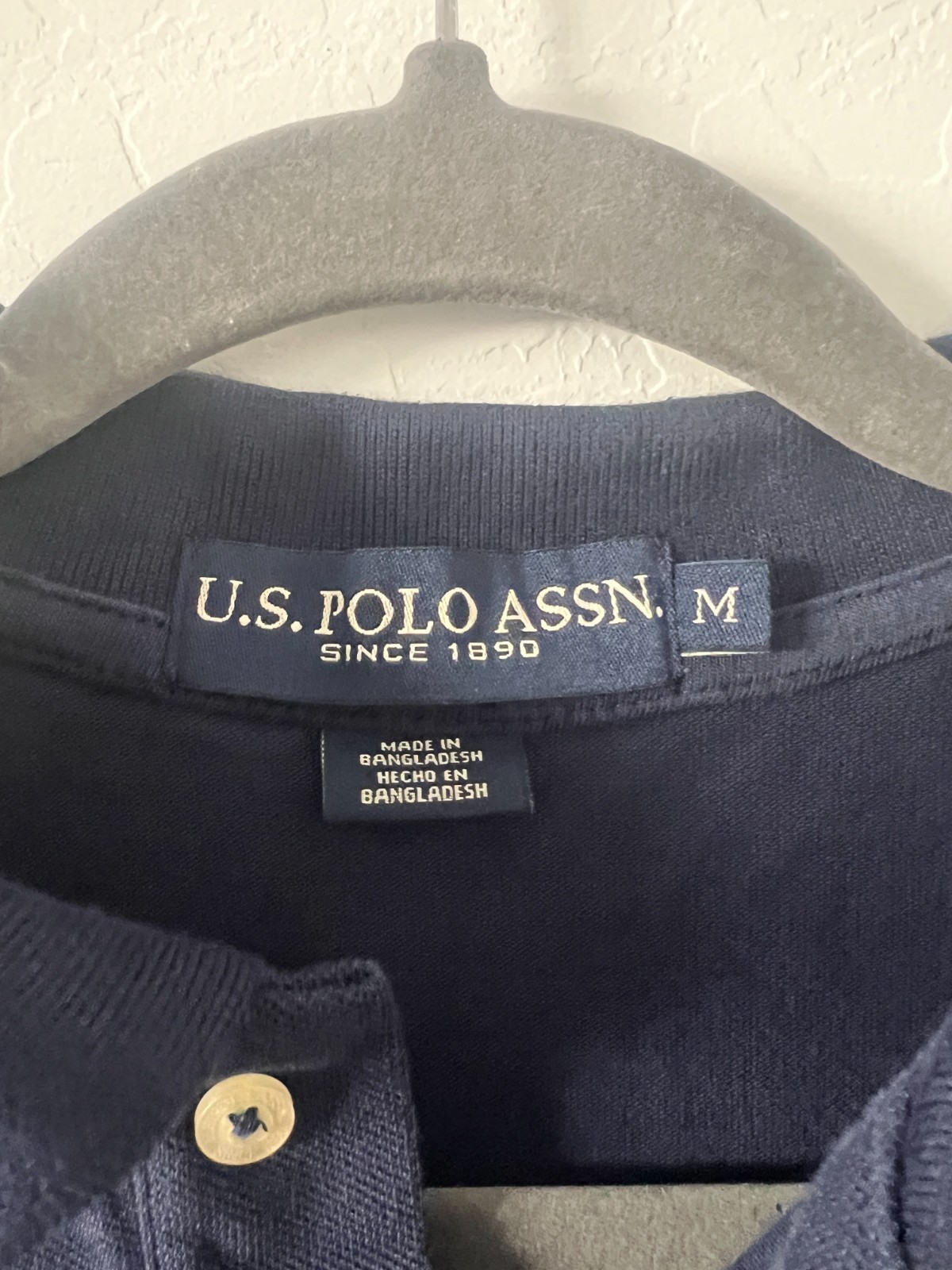 U.S. Polo Assn Navy Blue Polo Shirt School Uniform Preppy Classic Boys Medium