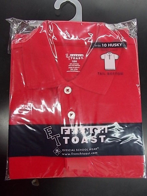 Boys French Toast $20 Uniform/Casual Red Polo Shirt Husky Size 10H – 18H