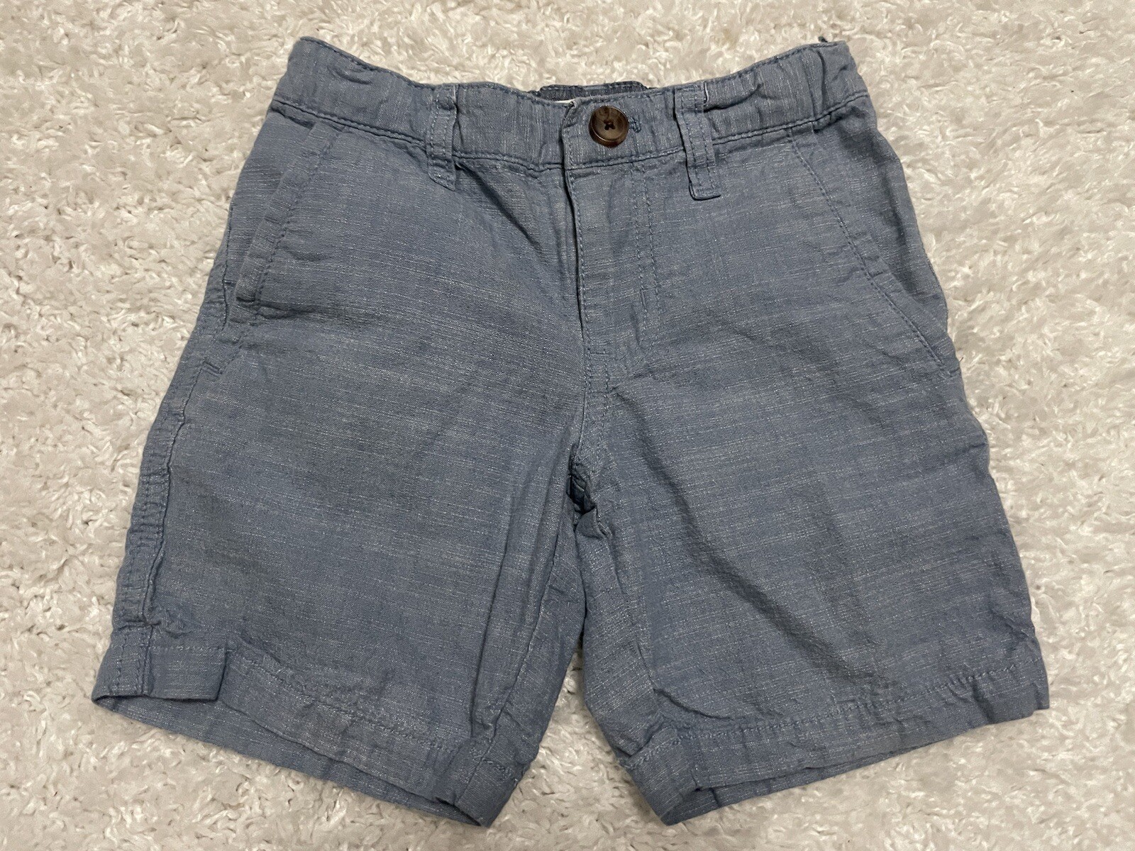 Cat & Jack Boys Shorts Sz 4 Blue Chambary Adjustable Waistband Bottoms