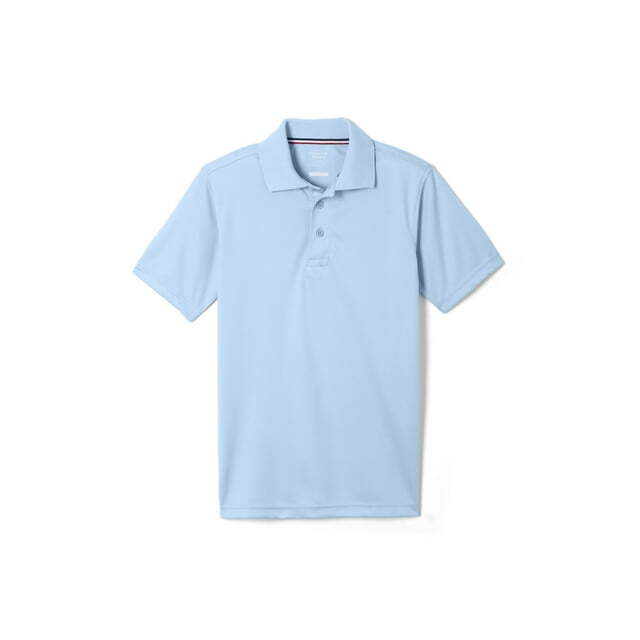French Toast Polo Shirt Boys Light Blue 100% Polyester Short Sleeve, Size XS