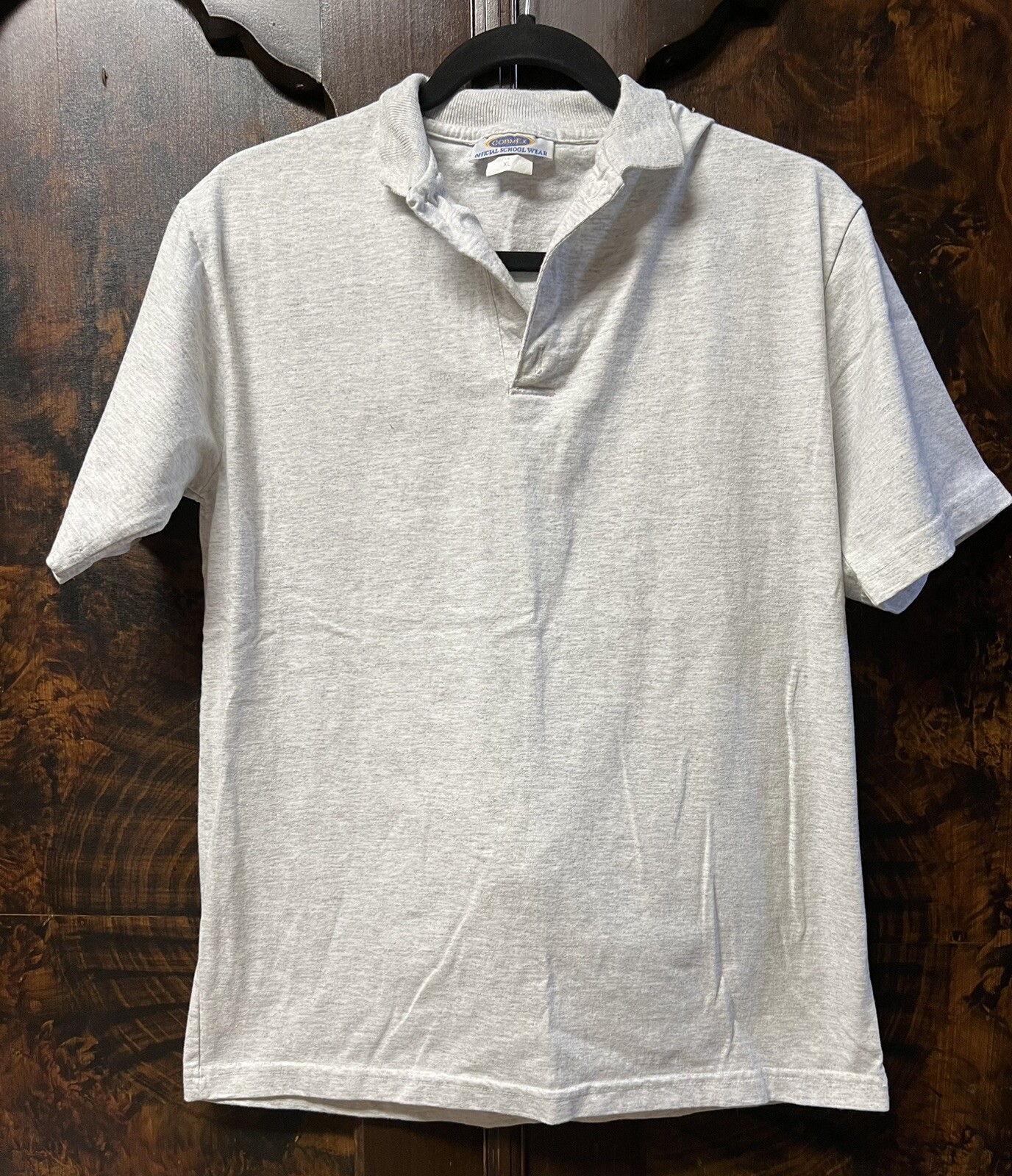 Lot Of 4 Cobmex Heather Gray Polo Shirt Official School Wear Uniform Work Sz XL