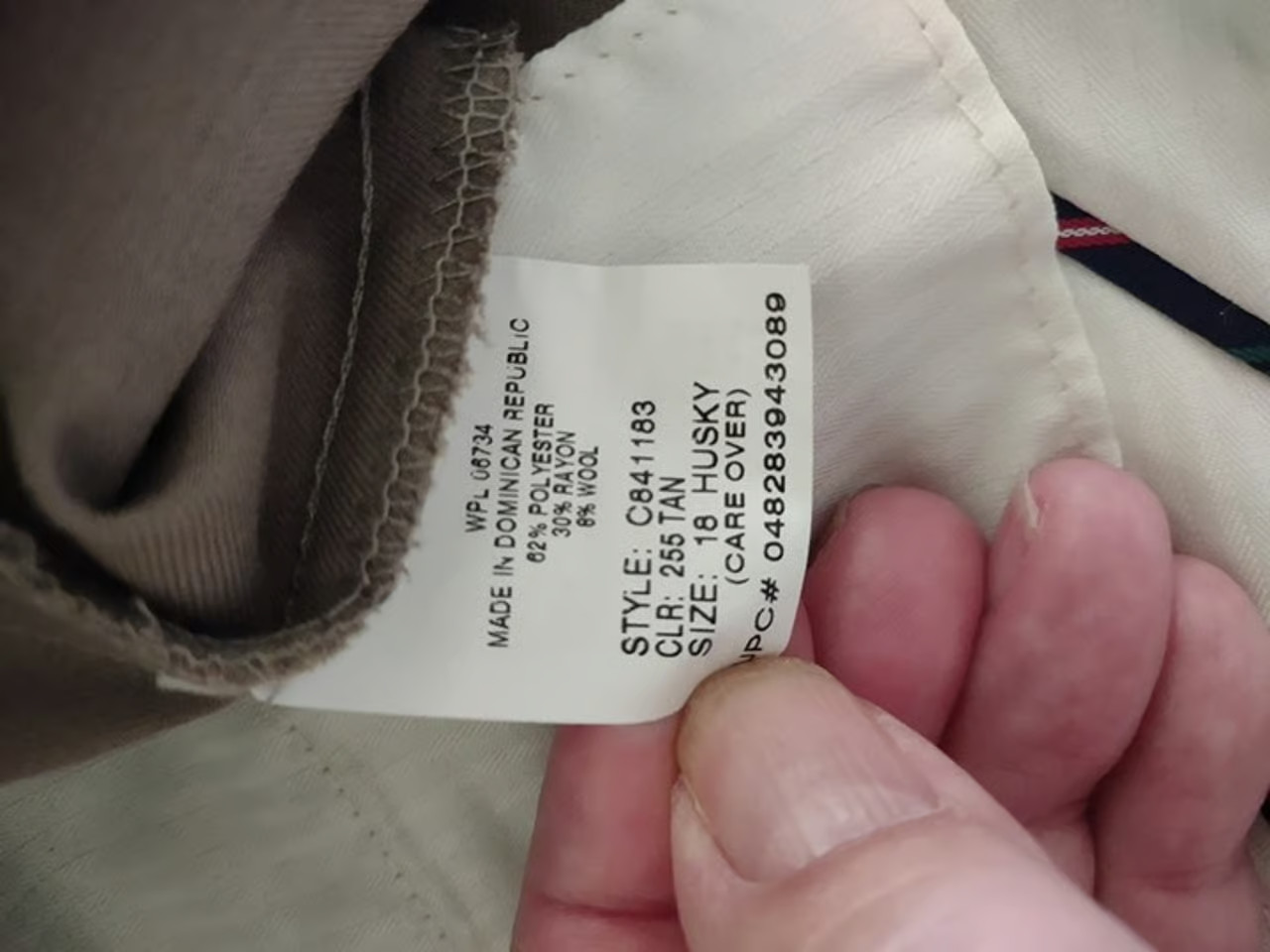CHAPS – NEW WITH TAGS. SIZE IS 18 HUSKY