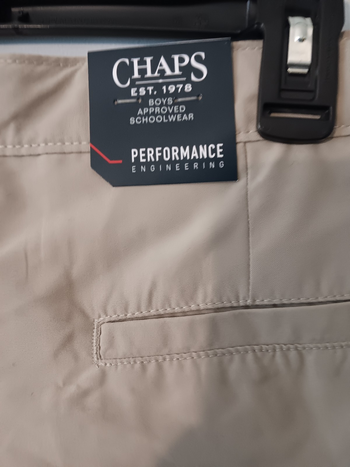 Chaps Boys 16 Husky Performance Engineering Khaki Schoolwear Approved Shorts NWT