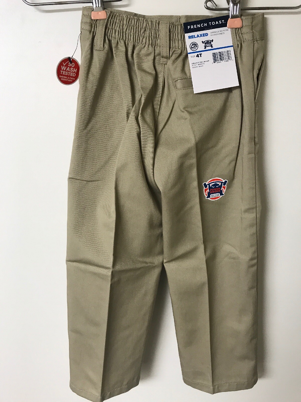 French Toast Little Boys’ Flat Front Double Knee Pant, Khaki, Size 4T