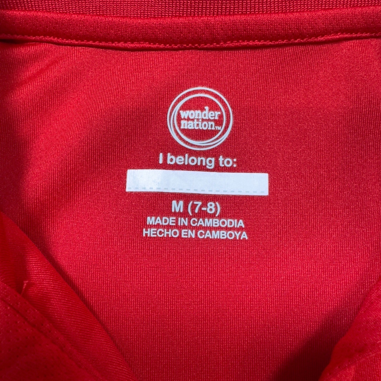 Wonder Nation Boys Red Performance Polo Shirt School Uniform Size M 7-8 ShortSlv