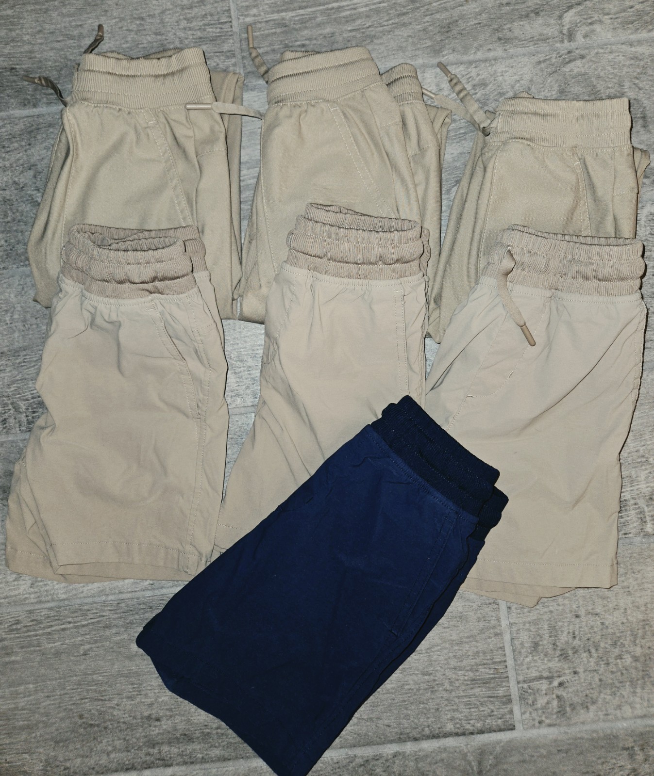Boys School Uniform Lot of Small 3-pants, Small 4-shorts, Large 4-Polo Shirts.