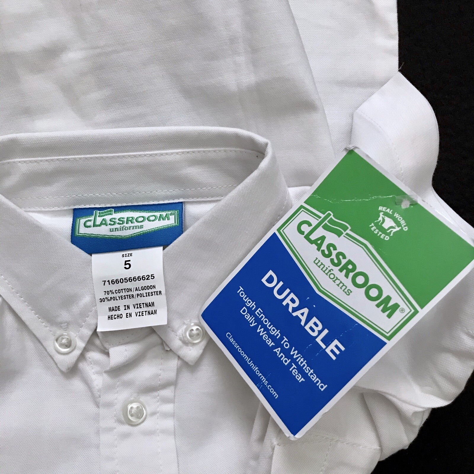 Classroom NWT Button Down School Uniform for Boys 5