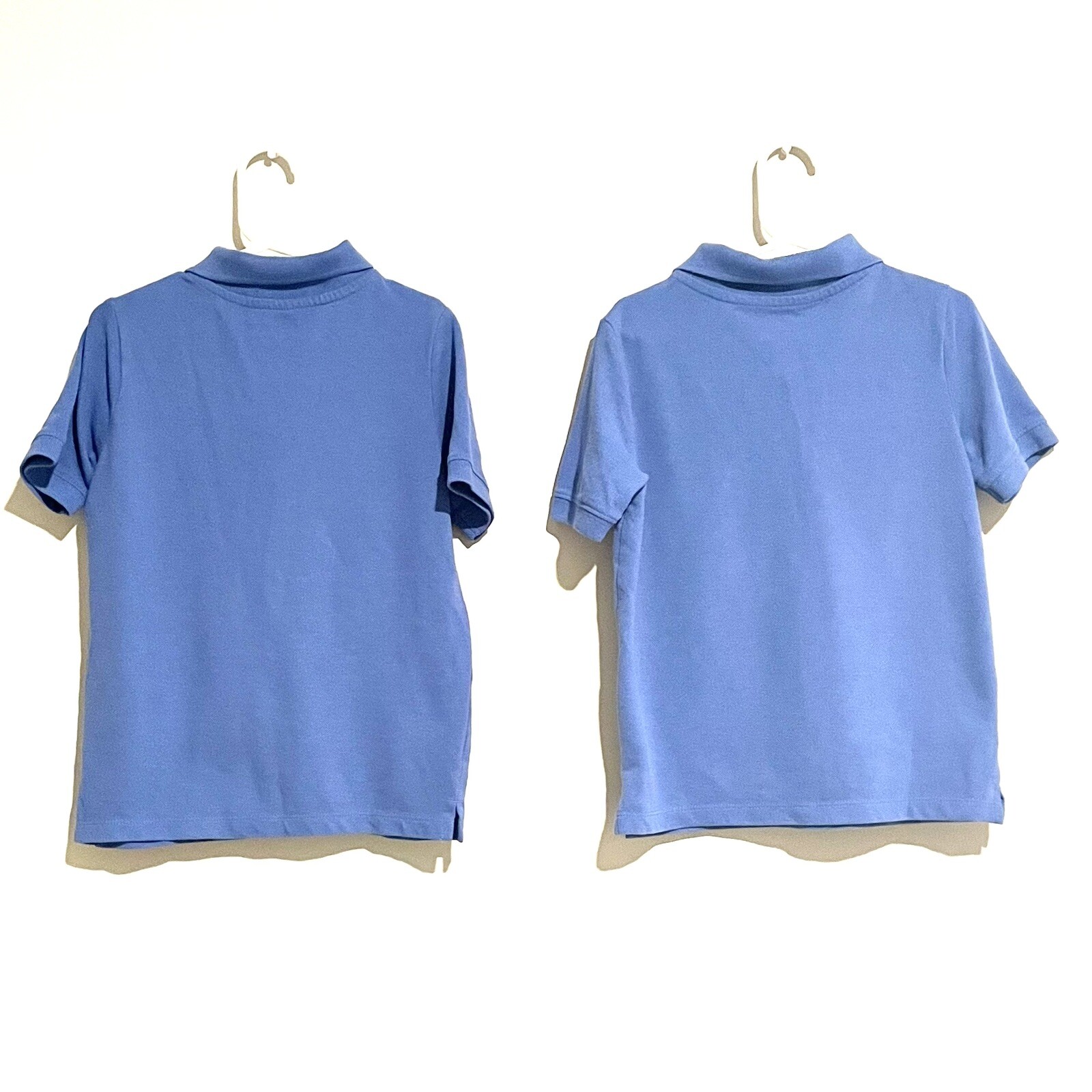 2 Oshkosh Size 6 Boys Shirts Short Sleeve Blue Uniform School Cotton Polyester