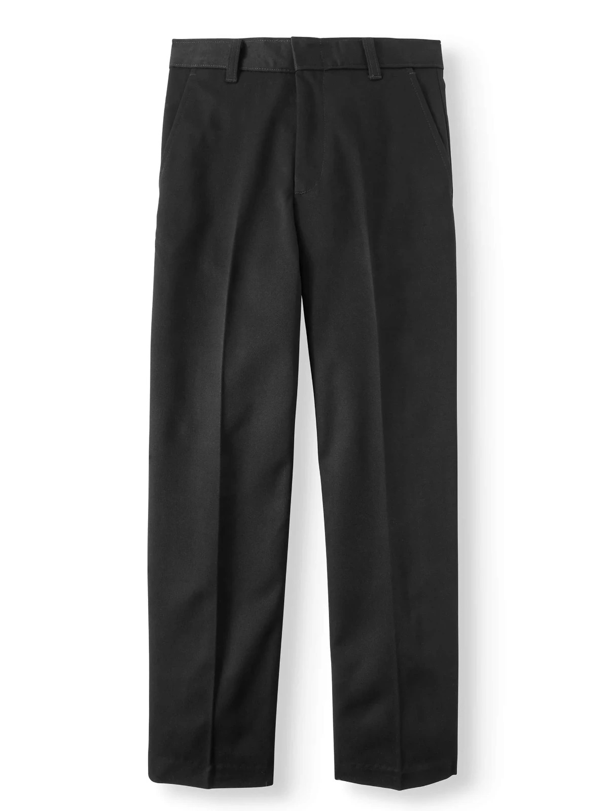George Boys School Uniform Flat Front Pants, Size 12 Black –EB4–