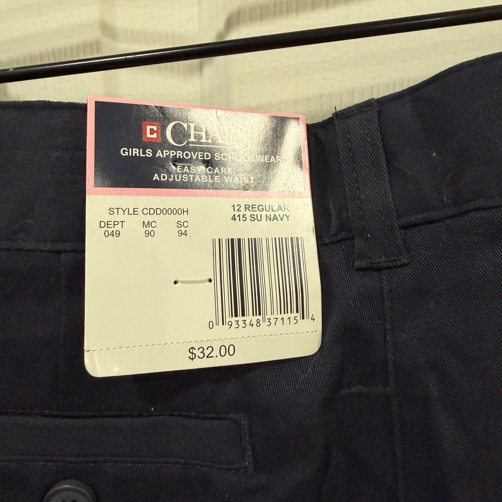 Chaps Boys Navy Blue Stretch Skinny Bootcut School Uniform Pants Size 12 Regular