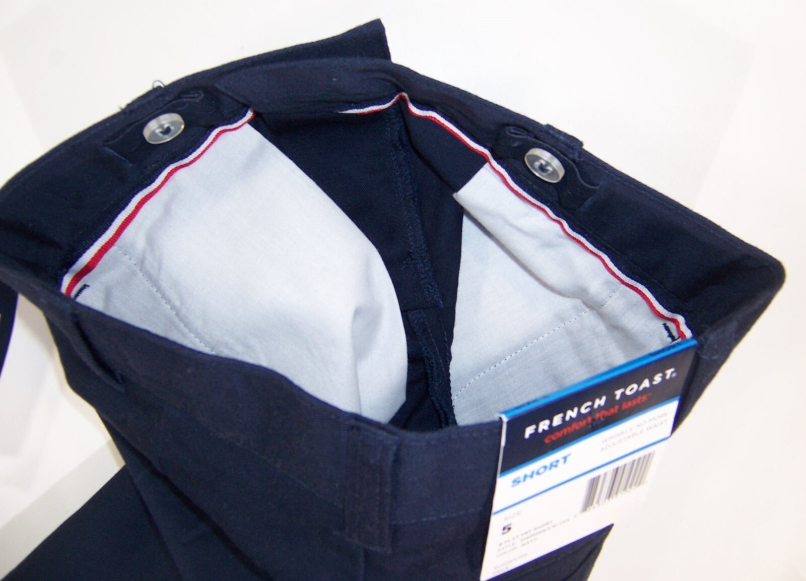 French Toast Little Boys Size 5 School Uniform Shorts NWT Adjustable Waist Navy