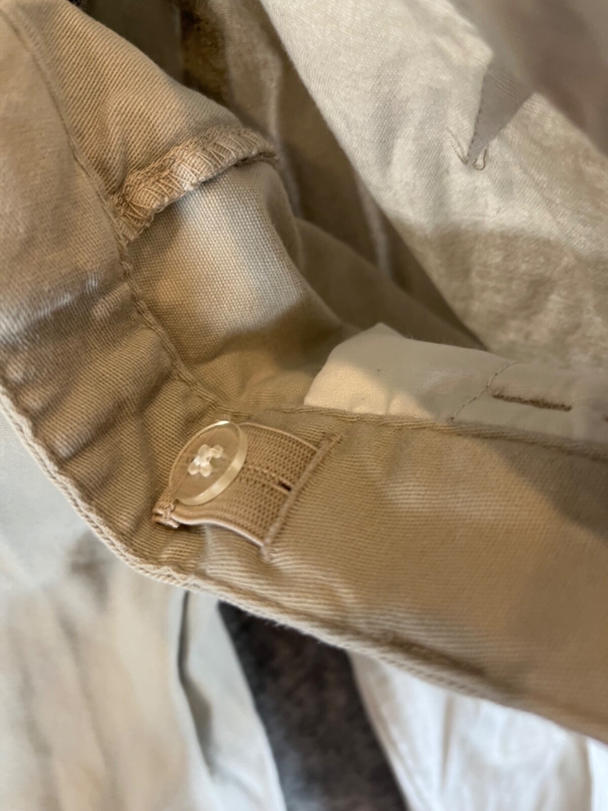 2 Pair-Boys George & Crazy Sz 10 khaki flat front adjust waist uniform pants