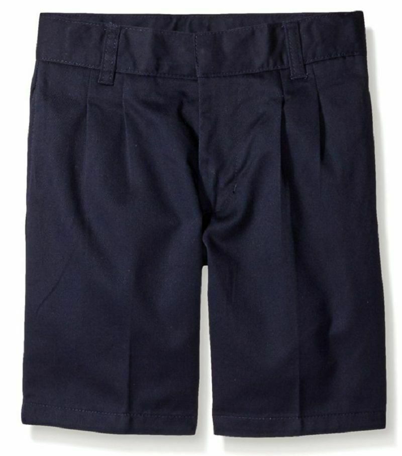 French Toast Big Boys’ Pleated Short Waist 25, Navy, 10