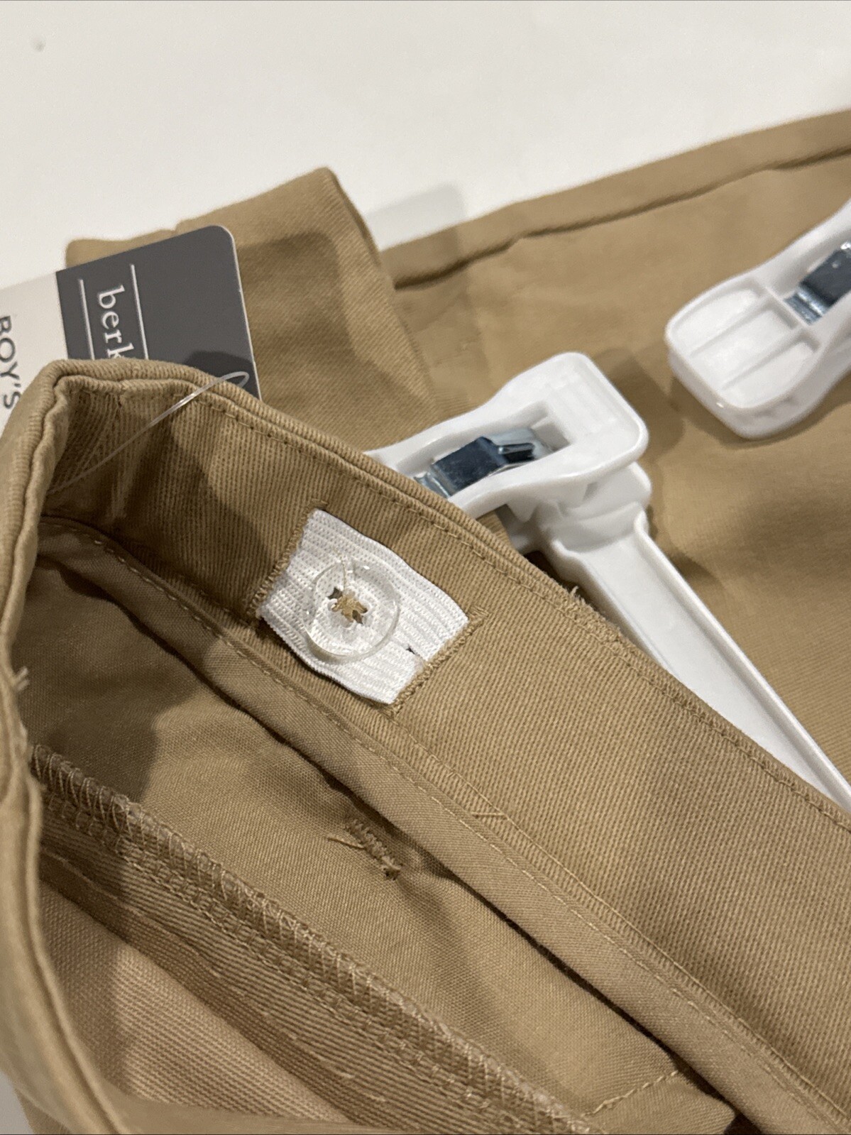 Berkley Jensen Youth Boy’s 2-Pack Performance Uniform Shorts, Khaki, Sz-14