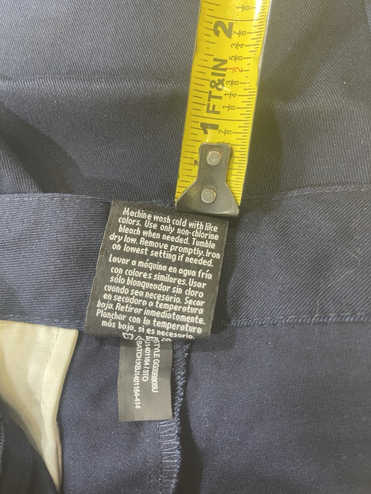George Boys Cotton Blend Navy Blue Straight Fit School Uniform Dress Pants 16