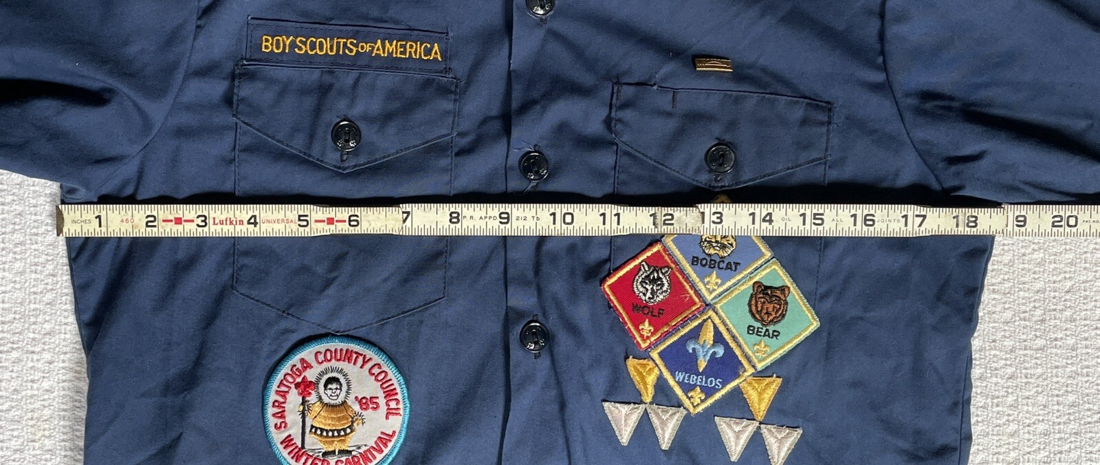 Vintage Boy Scouts of America Official Youth 16 Shirt Long Sleeve Button Down
