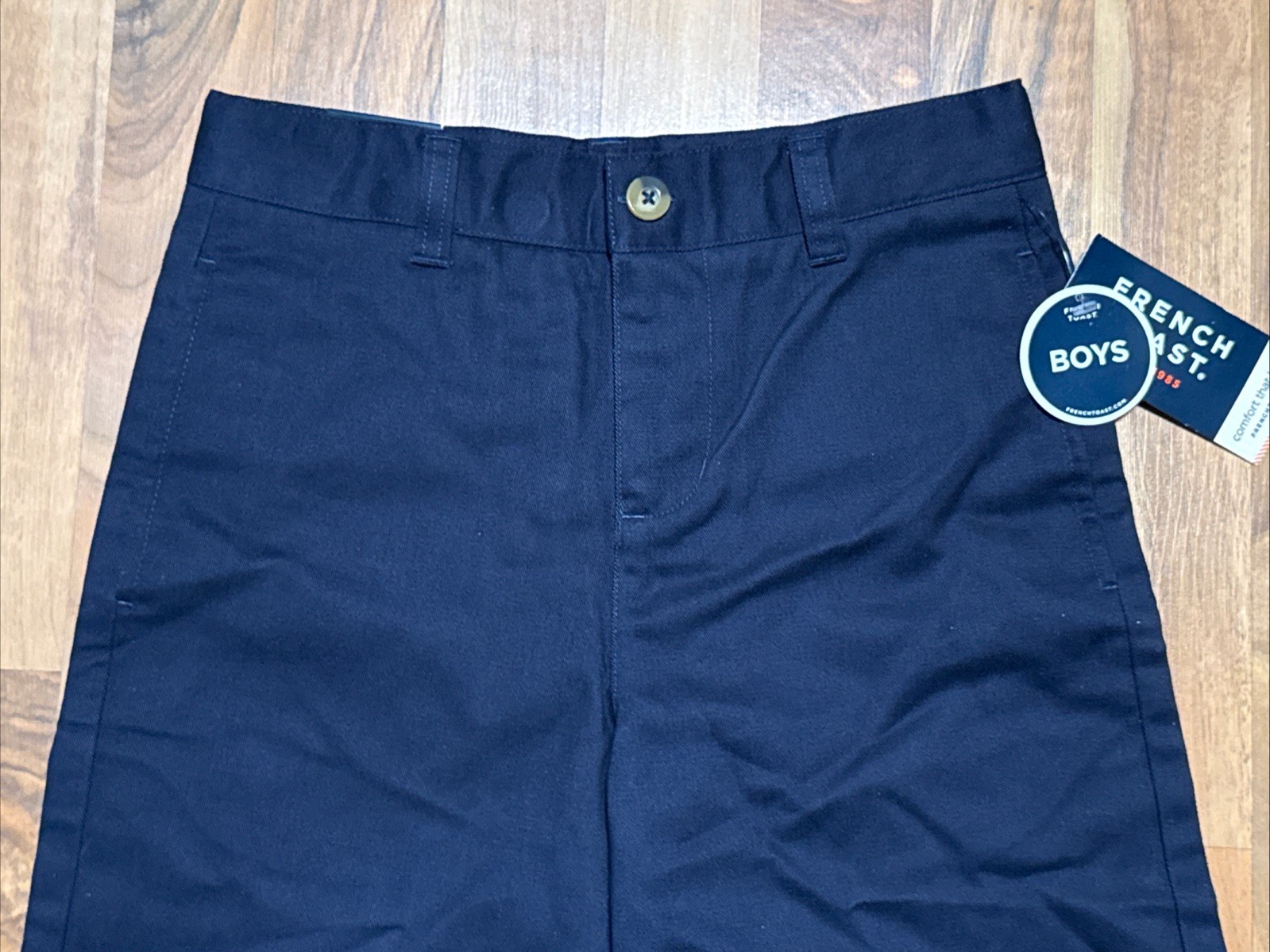 French Toast (Sz 10 w25) Boy’s Performance Uniform Shorts Adjustable Waist, Navy