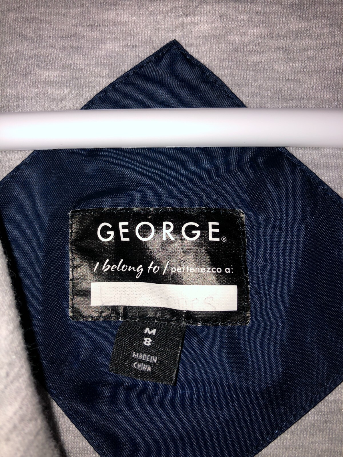Boys Size 8 School Uniform Windbreaker Jacket George Zip & Button