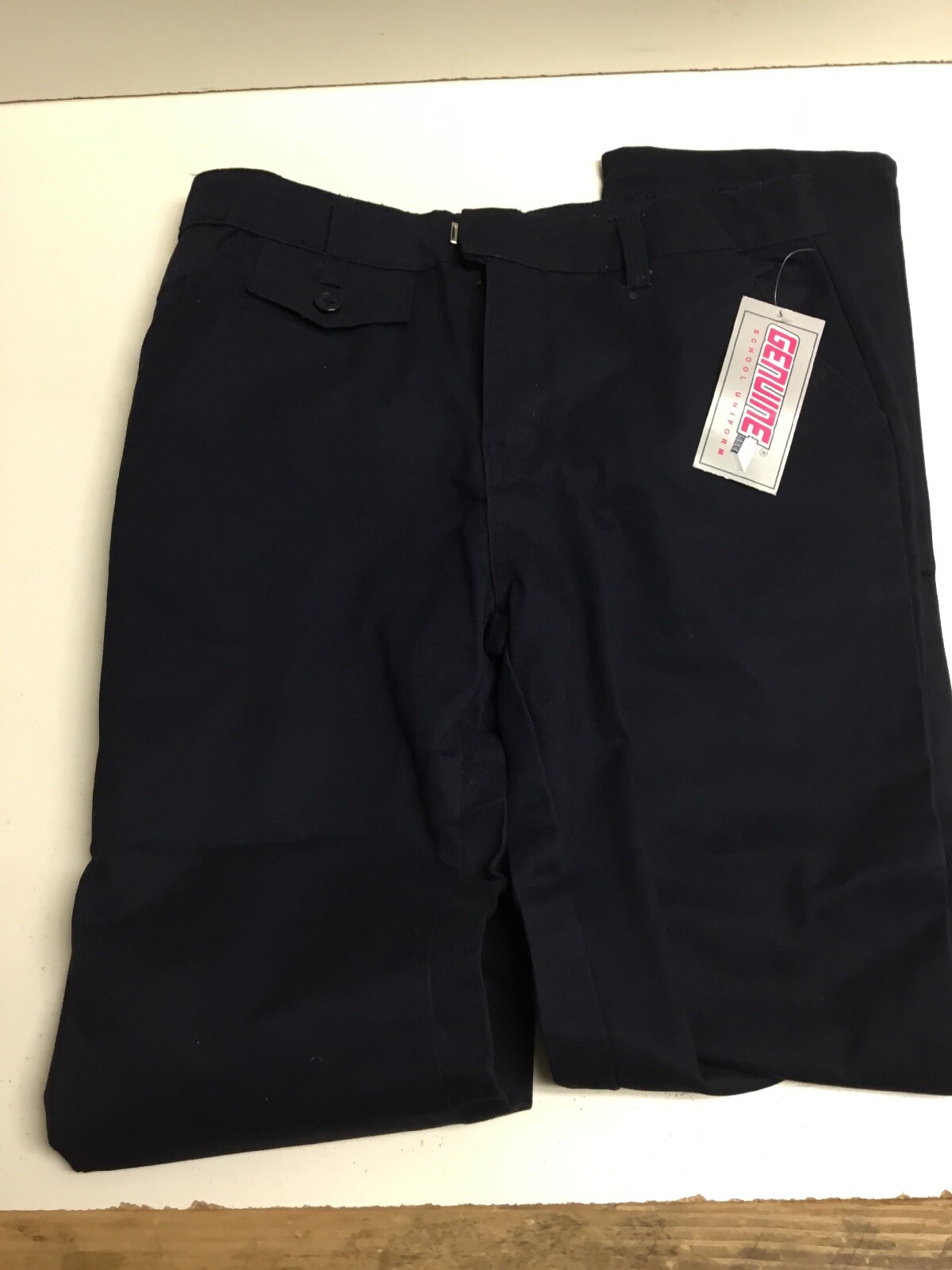 Genuine School Uniform Boys’ Twill Pants – Basic Navy Blue – 16 Regular