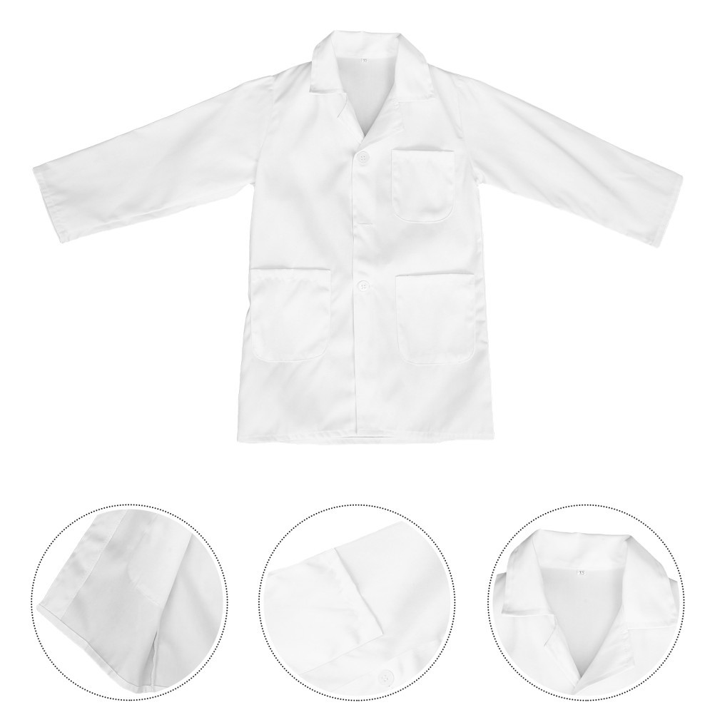 Kids Doctor and Scientist Pretend Play Costume Girls Coat Halloween