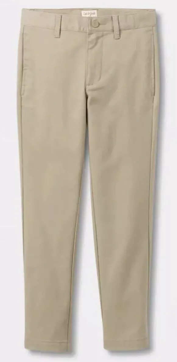 Boys Cat & Jack Vintage Khaki School Uniform Pant Husky 8 New