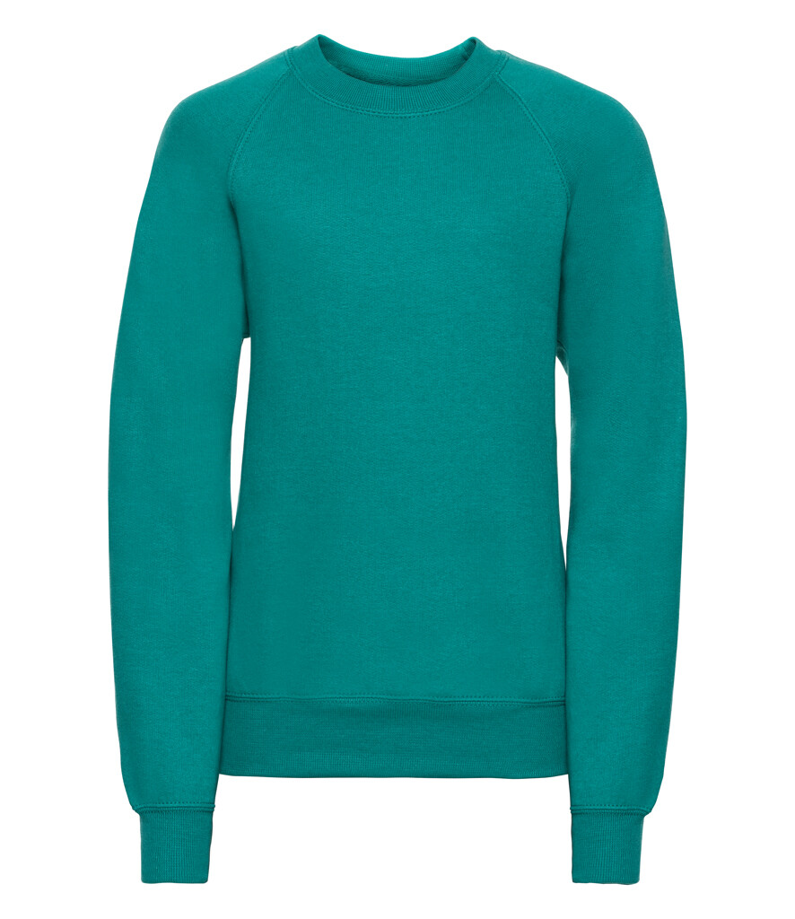 Russell 762B Plain Kids Childrens Childs Boys Girls Sweat Shirt Jumper No Logo