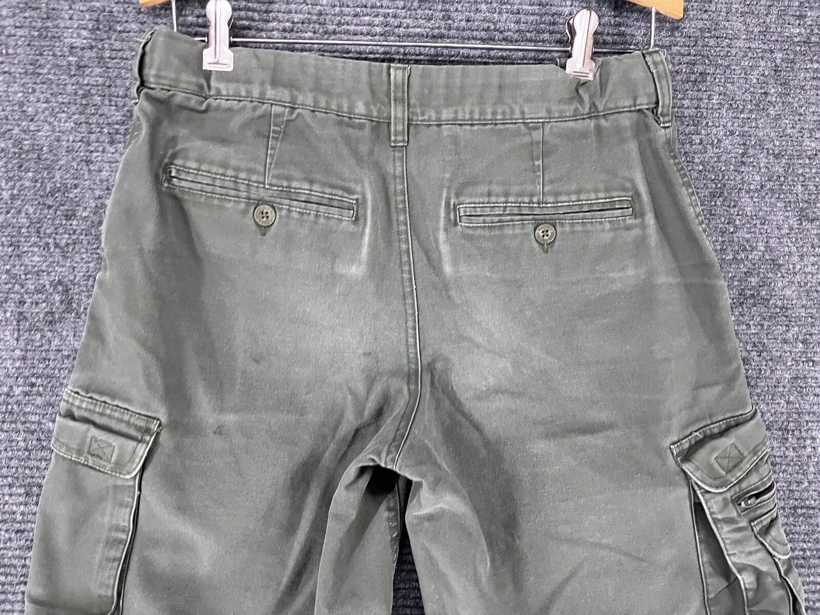 BOY SCOUTS Convertible Cargo Shorts Uniform Green Zip Off Youth Size 33 NO PANTS