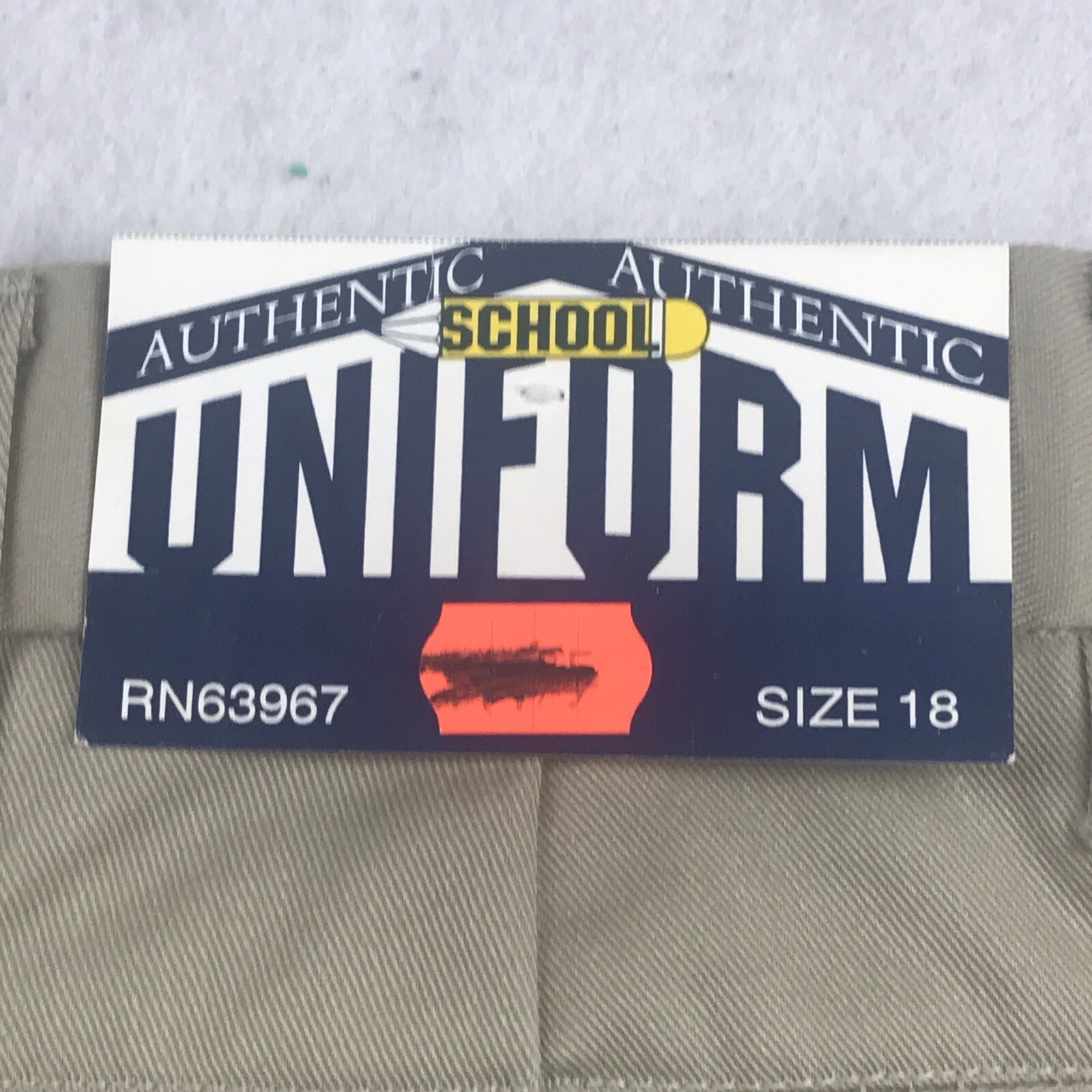 Authentic School Uniform Shorts Boys 18 Beige Elastic Waist Pleated Front NWT