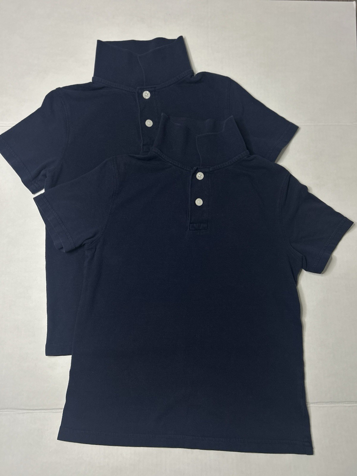 Cat & Jack Boys School Uniform Cotton Blend Navy Blue Polo Shirt Size S (6/7)